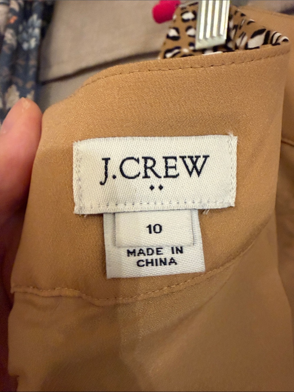 J. Crew Factory Tan and Black Leopard-Print A-Line Midi Skirt - Picture 4 of 6
